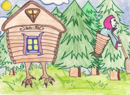 Избушка бабы яги чертеж