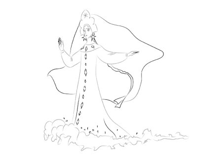 Царевна лебедь нарисова