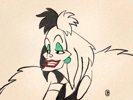 Раскраска Круэлла де Виль 2021