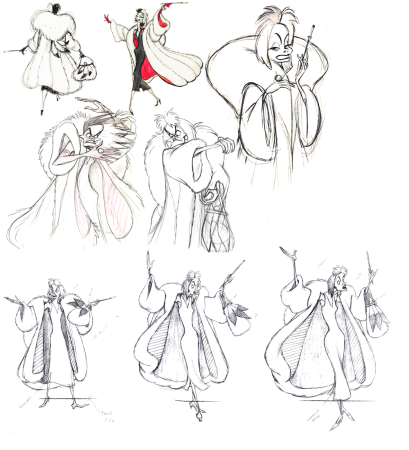 Круэлла Девиль Дисней арт