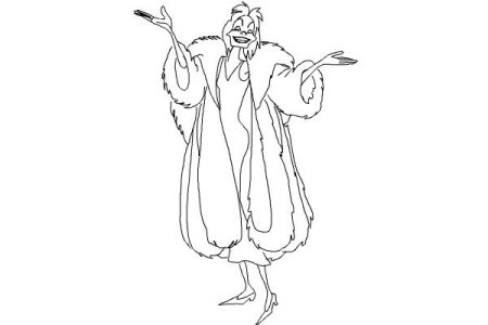 Рисунок Круэлла де Виль 2021