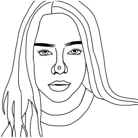 Портрет человека обводка