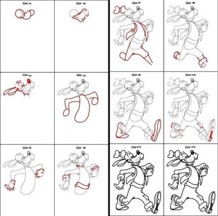 Схемы рисования мультяшных героев