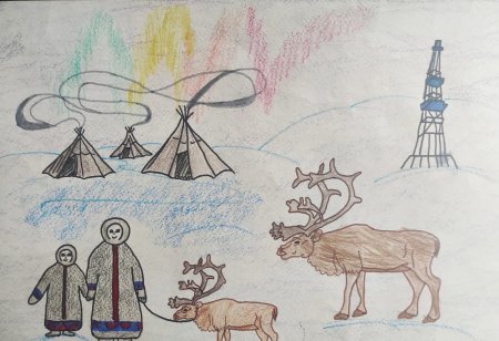 Поэтапное рисование тундры