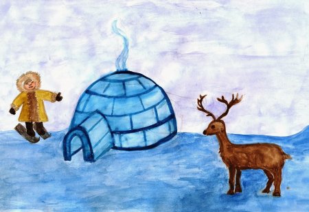 Тундра рисунок