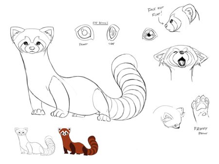 Хорек рисунок карандашом