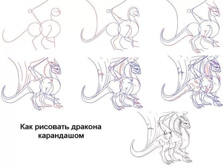 Поэтапное рисование дракона