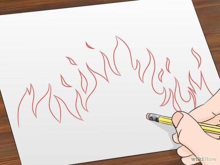 Трафарет пламя