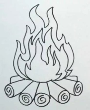 Огонь рисунок