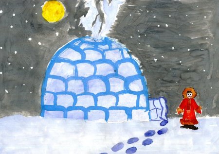 Иглу рисунок