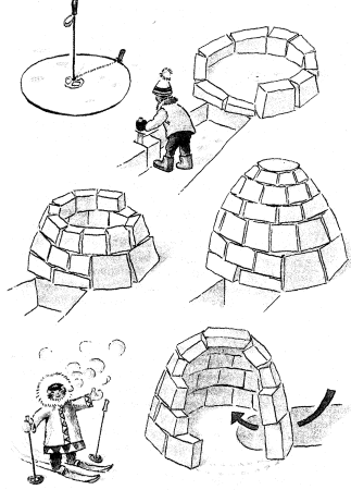 Иглу рисование с детьми