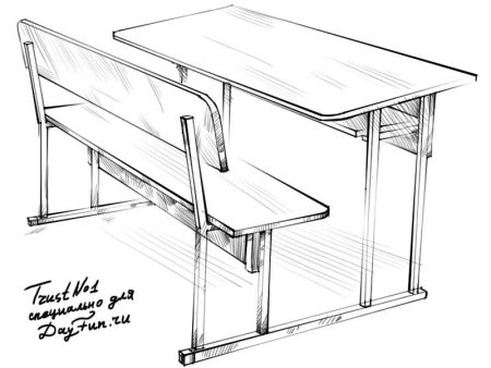 Парта раскраска для детей
