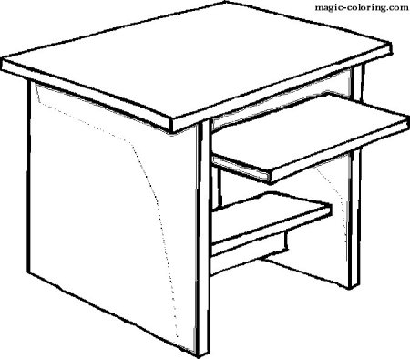 Рисунок парты вид спереди
