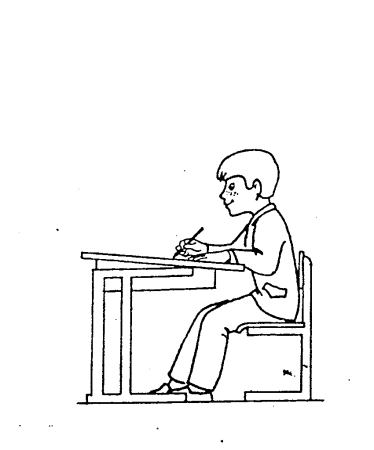 Школьная парта карандашом