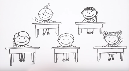 Школьный класс для раскрашивания