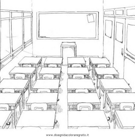 Раскраска парта и учитель