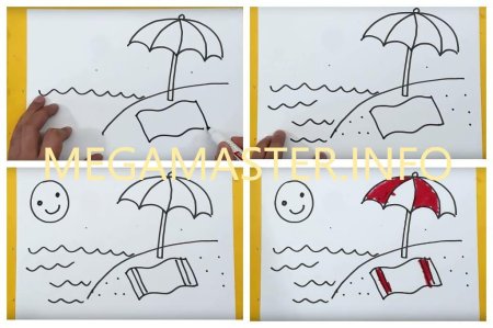 Летние рисунки пошагово