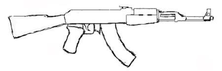 Автомат Калашников экскиз