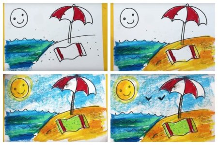 Коллаж на тему лето рисунок