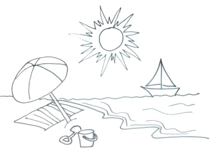 Море рисунок