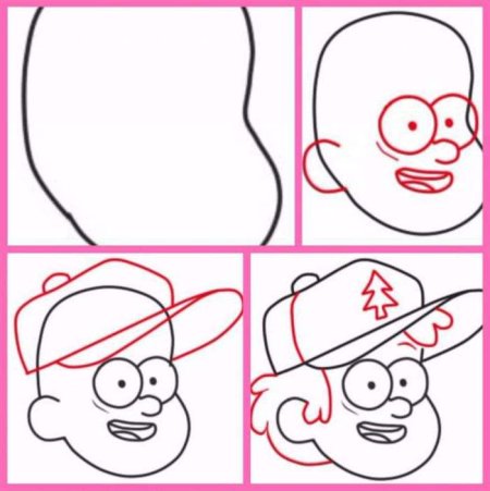 Нарисовать Диппера поэтапно