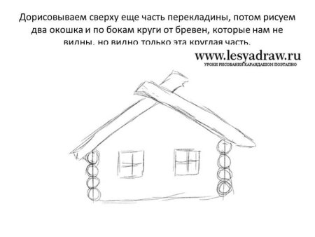 Рисование избы