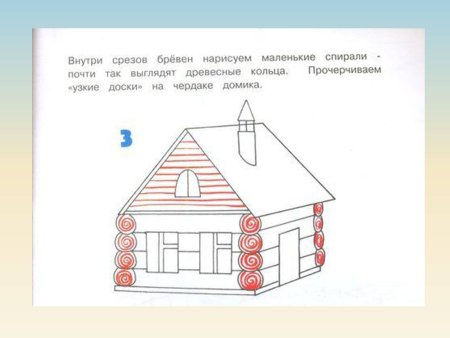 Рисование избушка для бабы яги