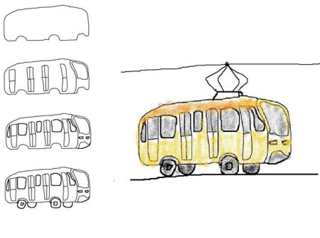 Рисование автобус