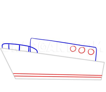 Рисование пароход