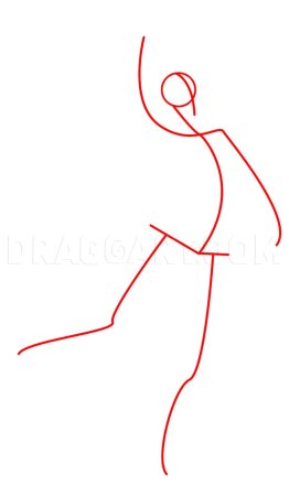 Поэтапное рисование баскетболиста