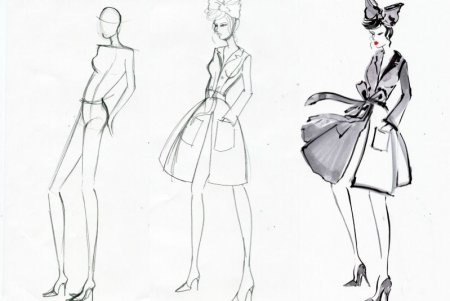 Эскизы одежды в элегантном стиле