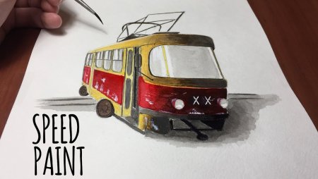 Трамвай карандашом