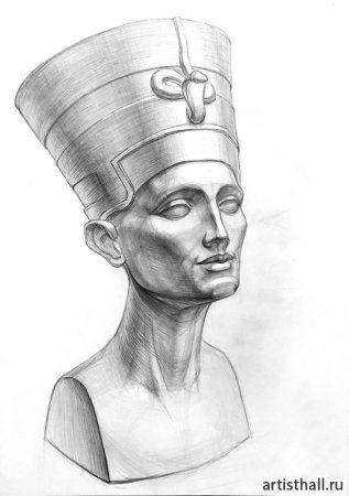 Голова Нефертити гипс