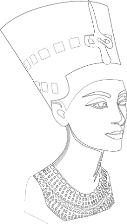 Нефертити царица в раскрасках
