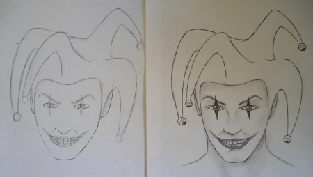 Маска шута нарисовать