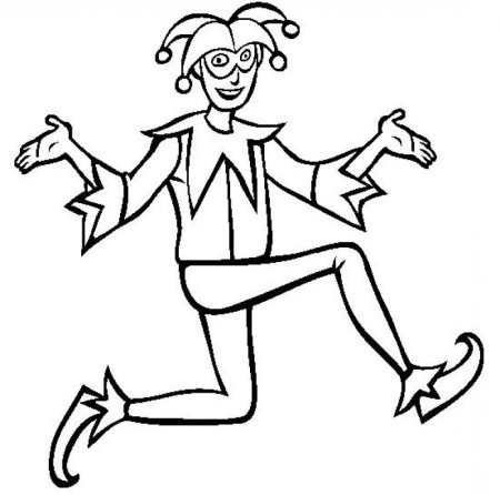 Шут раскраска для детей