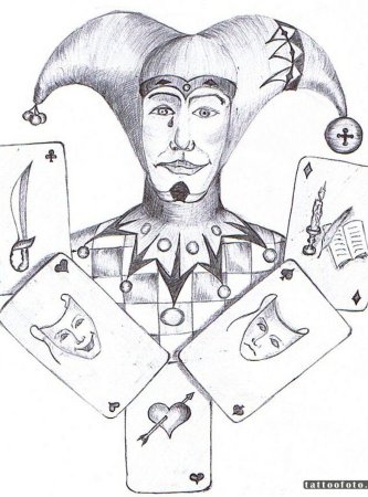Тату Шут с картами