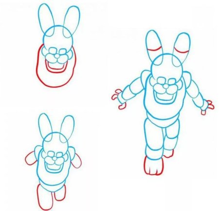 Нарисовать Фредди и Бонни