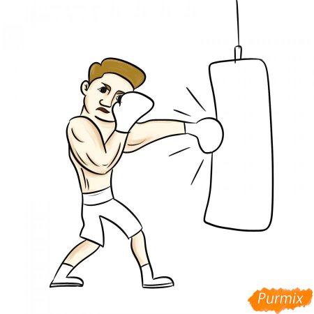 Боксеры на ринге рисунок