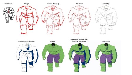 Халк рисунок поэтапно