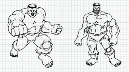 Поэтапное рисование Халка