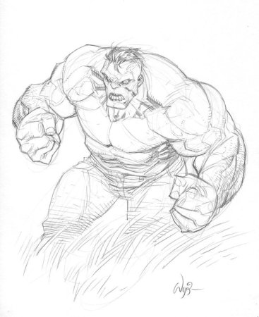 Марвел для срисовки Халк