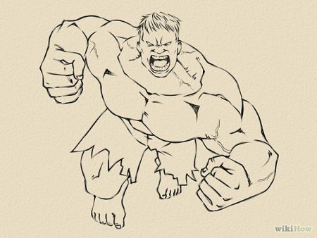 Шаблон Халка для рисования