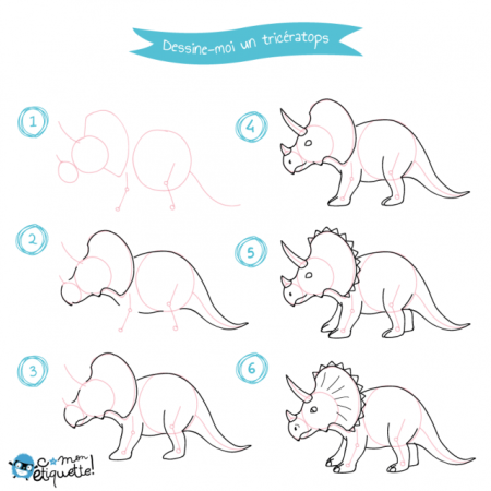 Как нарисовать трицератопса (60 фото)
