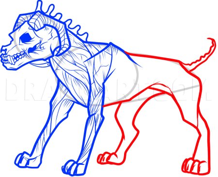 Цербер карандашом