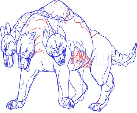 Цербер референс для рисования