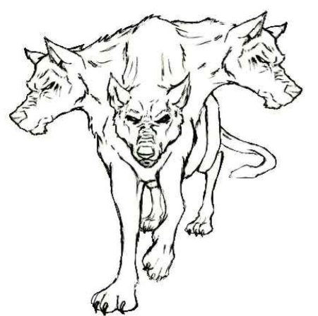 Цербер Аида раскраска