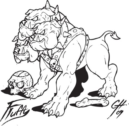 Цербер раскраска