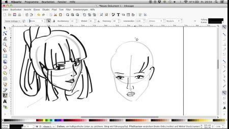 Аниме рисунки в Inkscape