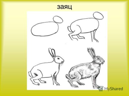 Нарисовать зайца
